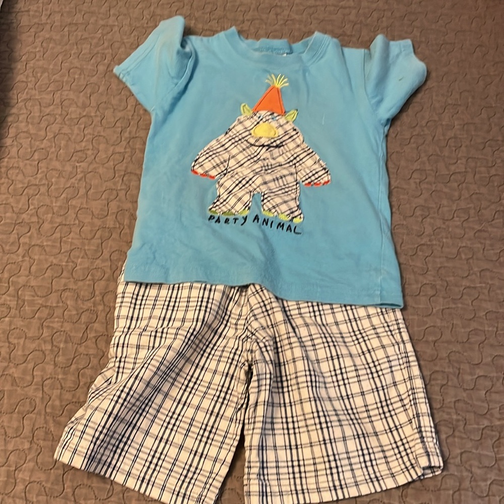 Adorable party animal T-shirt, and short set